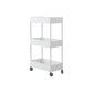 Modern Plastic Bookcase, White, Bookshelf for Any Room, 16" L