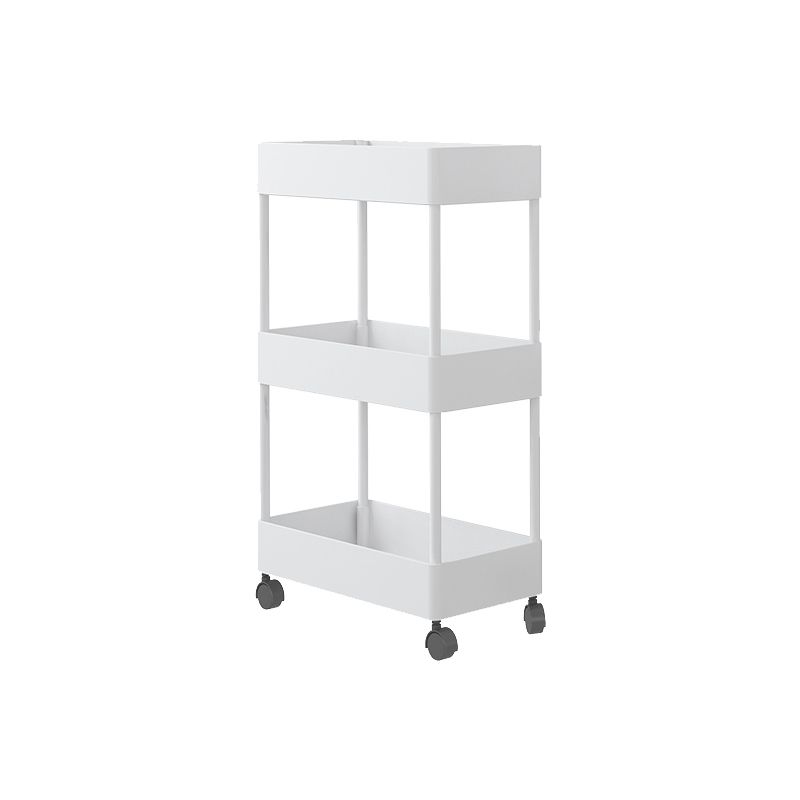 Modern Plastic Bookcase, White, Bookshelf for Any Room, 16" L