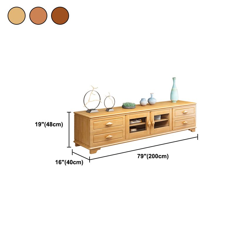 16" / 16.5" D TV Stand Solid Wood TV Console with Drawers and Doors for Living Room Clearhalo 'furn' 'furn_tv_stands_entertainment_centers' 'Furniture' 'Living Room Furniture' 'TV Stands & Entertainment Centers' 'TV Stands & Media Storage Furniture' 'tv_stands_entertainment_centers' 1200x1200_3e79804e-cb14-4b42-bcc5-624e29c632fd