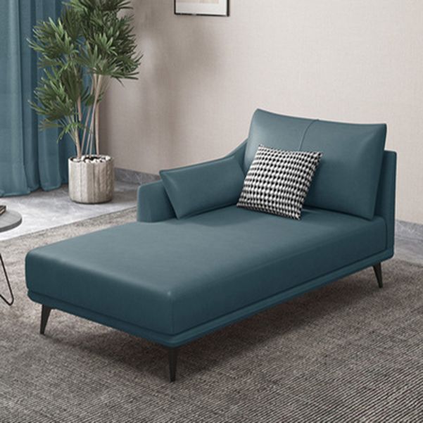 Nordic Style Faux Leather Chaise Recessed Arms Chaise in Solid Color Clearhalo 'Chairs & Seating' 'Chaise Lounge' 'chaise_lounge' 'furn' 'furn_chaise_lounge' 'Furniture' 'Living Room Furniture' 1200x1200_3e79a759-2f93-48ee-a1fe-6fc76e4fddc9