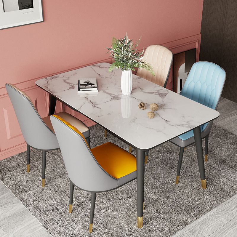 Scandinavian Rubber Wood Shelf Dining Table Rectangle Formal Dinette Set for Kitchen Clearhalo 'Dining Room Sets' 'Dining Tables & Seating' 'dining_room_set' 'furn' 'furn_dining_room_set' 'Furniture' 'furniture_dining_room_set' 'Kitchen & Dining Furniture' 'kitchen&dining_furn' 'kitchen' 1200x1200_3e7a3cfe-5000-42df-9935-1269f7c7a7f9