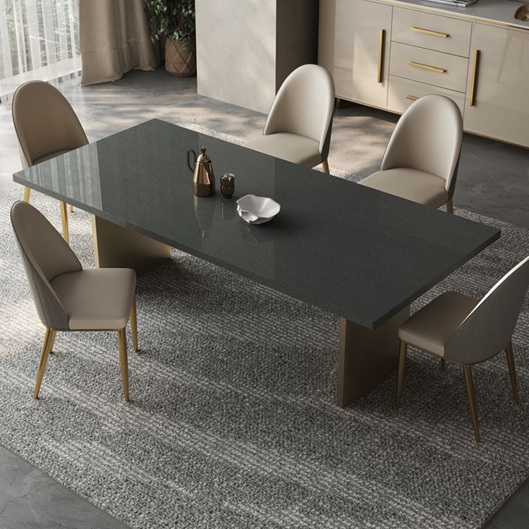 5/7ピース二重の台座長方形の形状ダイニング家具セット