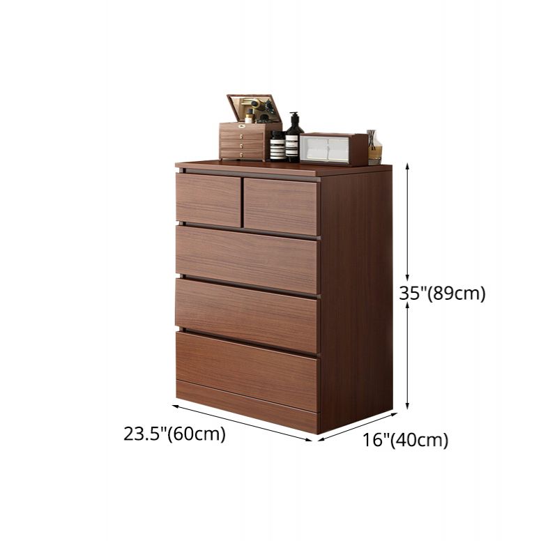 Walnut Storage Chest Modern Bedroom Storage Chest Dresser with 3 / 4 / 5 / 6 Drawers Clearhalo 'Bedroom Furniture' 'Dressers & Chests' 'dressers_chests' 'furn' 'furn_dressers_chests' 'Furniture' 1200x1200_3e7d5d79-e0c7-4e9e-a060-a671fd251261