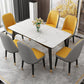 Modern Dining Table Set White Scalable Sintered Stone Dining Table with 4 Legs Base Clearhalo 'Dining Room Sets' 'Dining Tables & Seating' 'dining_room_set' 'Furniture' 'furniture_dining_room_set' 'Kitchen & Dining Furniture' 'kitchen&dining_furn' 'kitchen' 1200x1200_3e7e35dc-abac-463f-aa05-c86d539ce515