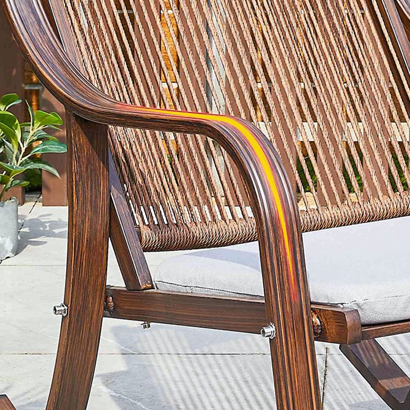 Chaise à bascule contemporaine Rootan trapézoïdal dos à dos de couleur de couleur solide chaise à bascule