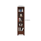 Standard Wooden Bookshelf Closed Back Contemporary Bookcase with Drawers