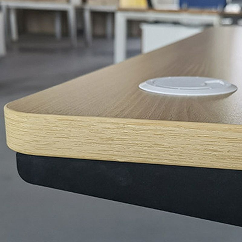 Scrivania rettangolare di scrittura contemporanea naturale a forma di base naturale