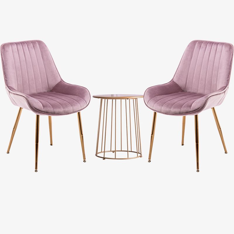 Nordic Metal Dining Room Armless Chairs Upholstered Dining Side Chair for Restaurant Clearhalo ' kitchen&dining_furn' 'Dining Chairs' 'Dining Tables & Seating' 'dining_chair' 'furn' 'furn_dining_chair' 'Furniture' 'furniture_dining_chair' 'Kitchen & Dining Furniture' 'kitchen' 1200x1200_3e8100cf-4af1-4ff0-9f98-e59ca26070e9