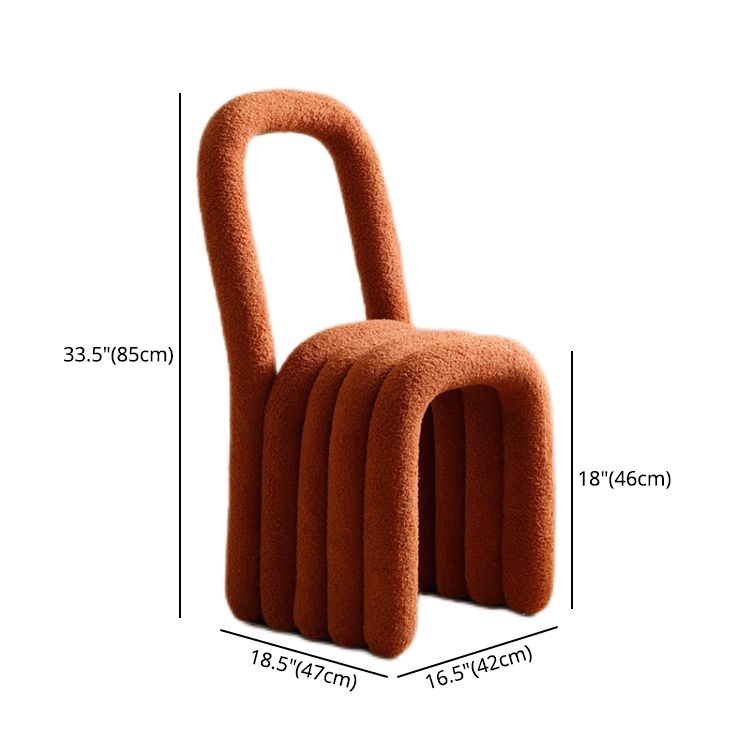 Modern Style Living room Flannel Side Chair Colorful Open Back Dining Chair Clearhalo ' kitchen&dining_furn' 'Dining Chairs' 'Dining Tables & Seating' 'dining_chair' 'furn' 'furn_dining_chair' 'Furniture' 'furniture_dining_chair' 'Kitchen & Dining Furniture' 'kitchen' 1200x1200_3e8173bc-f008-4fb6-956b-04e5a080ea41