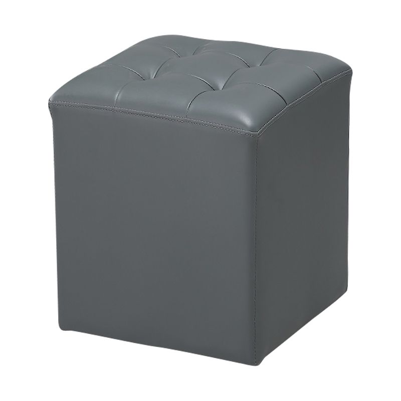 Genuine Leathe Ottoman Square Modern Water Resistant Tufted Cube Ottoman Clearhalo 'furn' 'furn_ottomans_poufs' 'Furniture' 'Living Room Furniture' 'Ottomans & Poufs' 'ottomans_poufs' 1200x1200_3e81b51f-6795-413b-8827-e2c0c4b21a26