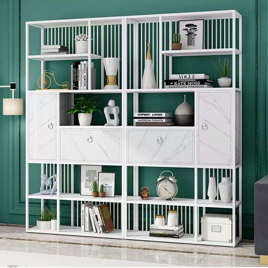 Libreria moderna di scaffali in metallo Open Home Shelf con armadi