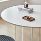White Stone Dining Table Modern Round Dining Table with Acrylic Legs Clearhalo 'Dining Tables & Seating' 'Dining Tables' 'dining_table' 'furn' 'furn_dining_table' 'Furniture' 'Kitchen & Dining Furniture' 1200x1200_3e833726-0fe0-4739-a2aa-c02ae5705988