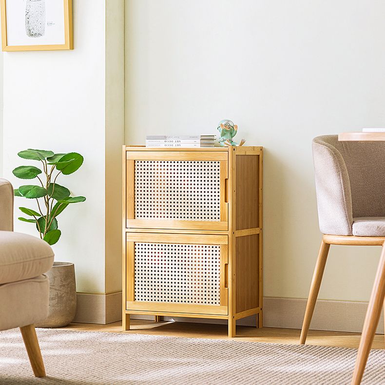 Contemporary Rectangle Storage Cabinet Natural Finish Accent Cabinet with Doors Clearhalo 'Cabinets & Chests' 'cabinets_chests' 'furn' 'furn_cabinets_chests' 'Furniture' 'Living Room Furniture' 1200x1200_3e83635c-e906-4683-9167-d7320a45c587