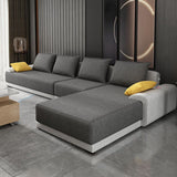 Contemporary Style Seating Pillows Recessed Arm Living Room Stationary Sofa Clearhalo 'furn' 'furn_sectionals' 'Furniture' 'Living Room Furniture' 'Sectionals' 1200x1200_3e83b4ca-73c6-4373-a6d3-a20cccf770e8