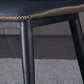 Metal Indoor Upholstered Dining Chair Metallic Finish Wingback Side Chair