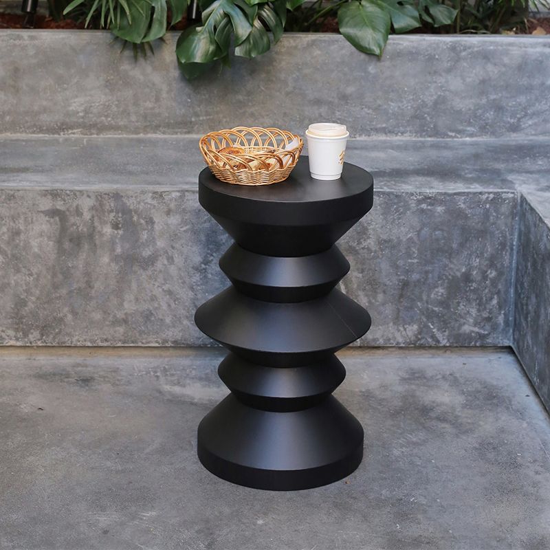 14" Wide Contemporary Corner Table Round Metal Black Side Table Clearhalo 'Coffee & Accent Tables' 'End & Side Tables' 'end_side_tables' 'furn' 'furn_end_side_tables' 'Furniture' 'Living Room Furniture' 1200x1200_3e881186-46e1-48fc-bf29-76871ac0930c