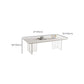 Contemporary White Stone Coffee Table Rectangle Single Cocktail Table
