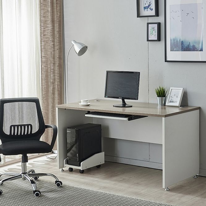 Bureau d'ordinateur rectangulaire en bois fabriqué Bureau contemporain avec tiroir de verrouillage