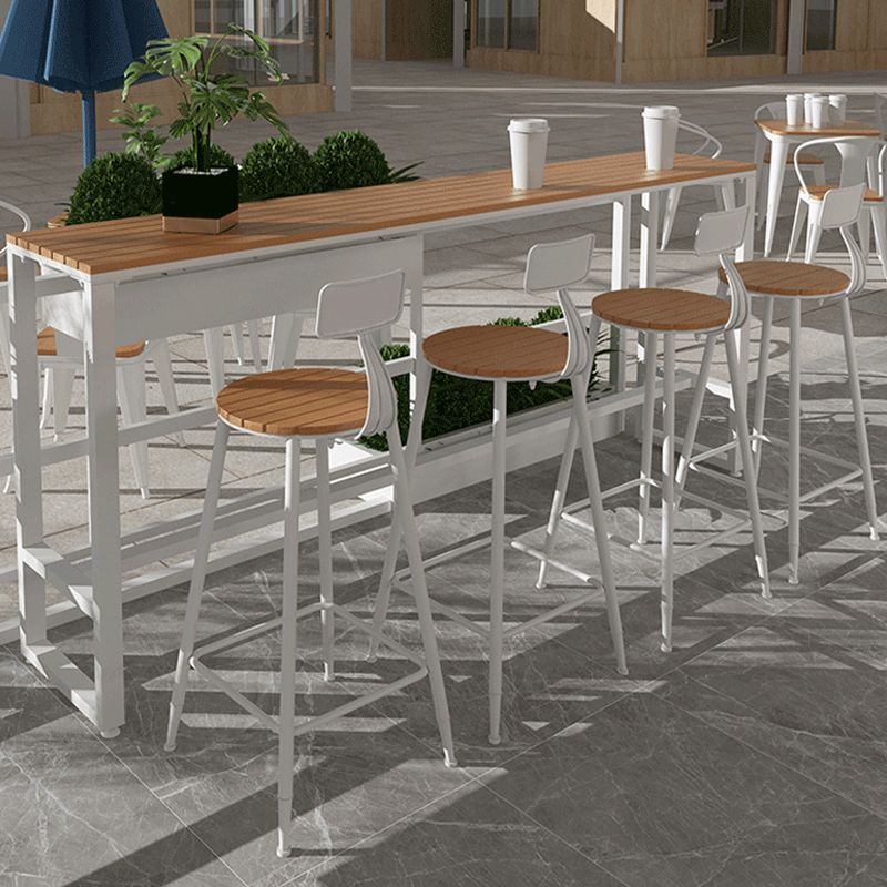 Rechteckiger Bartisch mit Bockgestell, Esstisch für Kaffeezimmer