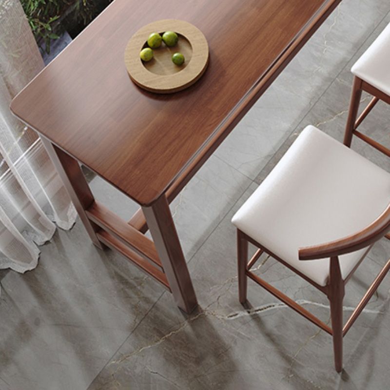 Indoor Contemporary Bar Dining Table Rectangle Trestle Wood Bar Table Clearhalo 'Bar Furniture' 'Bar Tables' 'bar_tables' 'furn' 'furn_bar_tables' 'Furniture' 'Kitchen & Dining Furniture' 1200x1200_3e8a375c-9741-47ce-9d8a-fbb66b4474e6