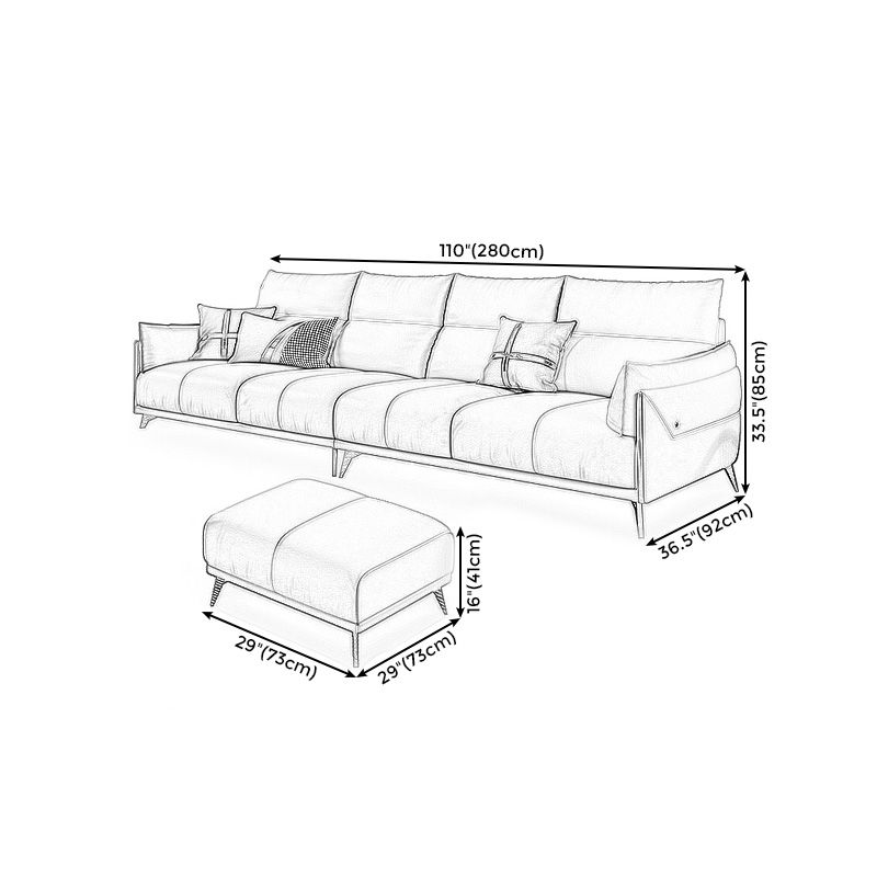 Green Modern Genuine Leather Cushion Back Sofa/Sectional with Wear-Resisting Clearhalo 'furn' 'furn_sectionals' 'Furniture' 'furniture_sectionals' 'Living Room Furniture' 'Sectionals' 1200x1200_3e8a384e-f4ff-4dc8-b9ff-cb6b0122f569