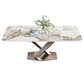 Traditional Luxury Dining Table Rectangle Sintered Stone Dining Table with Pedestal Base Clearhalo ' dining_table' 'Dining Tables & Seating' 'Dining Tables' 'furn' 'furn_dining_table' 'Furniture' 'furniture_dining_table' 'Kitchen & Dining Furniture' 'kitchen&dining_furn' 'kitchen' 'kitchen_dining_table' 1200x1200_3e8b834f-9e86-4488-8fd6-8d7e1d4d1b96