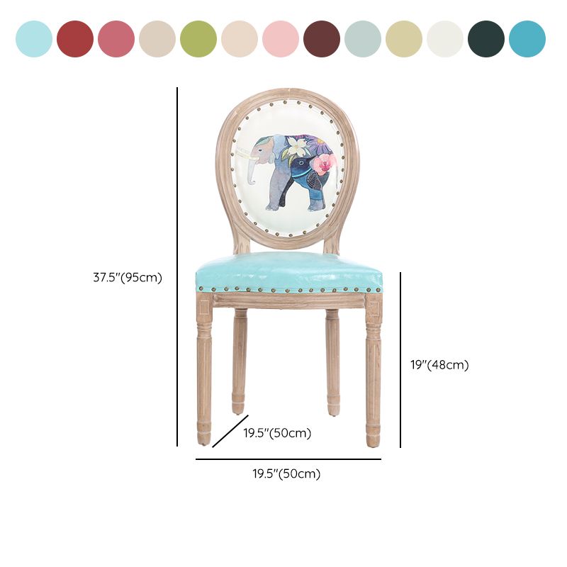 French Country Upholstered Armless Chair Home Solid Wood Dining Chair Clearhalo 'Dining Chairs' 'Dining Tables & Seating' 'dining_chair' 'furn' 'furn_dining_chair' 'Furniture' 'Kitchen & Dining Furniture' 1200x1200_3e8dc857-dcd6-4ee7-9b34-4f338f1382db