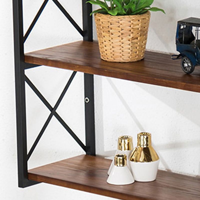 Industrial Style WoodBookshelf Wall Mounted Shelf Bookcase for Home Clearhalo 'Bookcases' 'furn' 'furn_bookcases' 'Furniture' 'furniture_bookcases' 'kitchen' 'kitchen_bookcases' 'Living Room Furniture' 'Office Furniture' 1200x1200_3e8e6dee-d803-4e88-a6c0-8aa7825c11e7