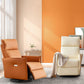 Electric Power Leather Recliner Chair Modern Swivel Base Standard Recliner with Footrests