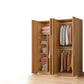 Freestanding Wood Frame Wardrobe Armoire Multifunctional Wardrobe with Soft Close Doors
