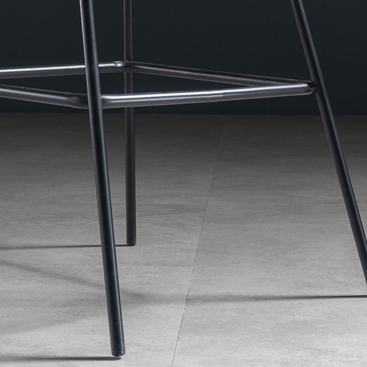 Industrial Iron Low Back Barstool Simple Indoor Tall Stool with Leather Seat Clearhalo 'Bar Furniture' 'Bar Stools' 'bar_stools' 'furn' 'furn_bar_stools' 'furniture_bar_stools' 'Kitchen & Dining Furniture' 'kitchen&dining_furn' 'kitchen' 'kitchen_furn' Furniture' 1200x1200_3e91cabe-1fd6-43a6-af34-274a0ed8789a