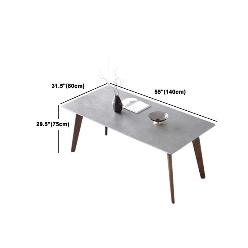 Modern Sintered Stone Top Dining Set Rectangle 1/3/4/5 Pieces Wooden Dining Room Table Set Clearhalo 'Dining Room Sets' 'Dining Tables & Seating' 'dining_room_set' 'furn' 'furn_dining_room_set' 'Furniture' 'Kitchen & Dining Furniture' 1200x1200_3e922213-62ac-411e-8a3d-62cb58d6edb4
