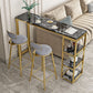 Glam Style Bar Table 42-inch Height Artificial Marble Top Bistro Table Clearhalo 'Bar Furniture' 'Bar Tables' 'bar_tables' 'furn' 'furn_bar_tables' 'Furniture' 'furniture_bar_tables' 'Kitchen & Dining Furniture' 1200x1200_3e92d190-641d-44e3-a14b-06a27e928e0c