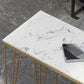 Rectangular Bar Height Table White Faux Marble Top Bistro Pub Table for Indoor Clearhalo 'Bar Furniture' 'Bar Tables' 'bar_tables' 'furn' 'furn_bar_tables' 'Furniture' 'Kitchen & Dining Furniture' 1200x1200_3e948231-35c4-4428-9edb-8f1bb5b4fc8f