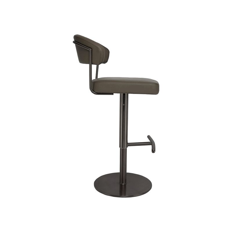 Sgabello alto sgabocale regolabile in stile moderno con cuscino in pelle