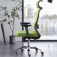 Chaise de bureau verte moderne, siège réglable en hauteur, avec roulettes