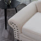 Chaise longue moderna da salotto con braccioli arrotolati e imbottita