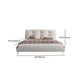 Glam Solid Color Rectangular Standard Bed Metal and Upholstered Bed Frame