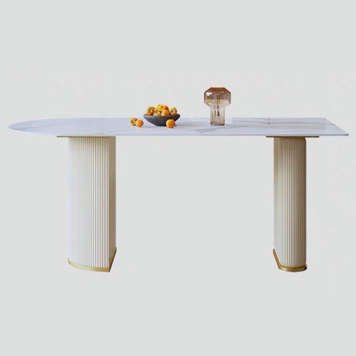 Traditional Luxury Dining Table White Sintered Stone Dining Table for Kitchen Clearhalo 'Dining Tables & Seating' 'Dining Tables' 'dining_table' 'furn' 'furn_dining_table' 'Furniture' 'furniture_dining_table' 'Kitchen & Dining Furniture' 'kitchen' 'kitchen_dining_table' 1200x1200_3e979c49-75bf-4191-897e-23ea6768ffa6