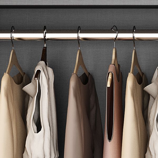 Schwarzer Kleiderschrank aus Holz mit Soft-Close-Schublade für Zuhause