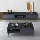 Glam Glass Top Media Console TV Stand Engineered Wood TV Console Clearhalo 'furn' 'furn_tv_stands_entertainment_centers' 'Furniture' 'Living Room Furniture' 'TV Stands & Entertainment Centers' 'TV Stands & Media Storage Furniture' 'tv_stands_entertainment_centers' 1200x1200_3e9dd1e5-a406-469f-9f09-b2e3a7f87314