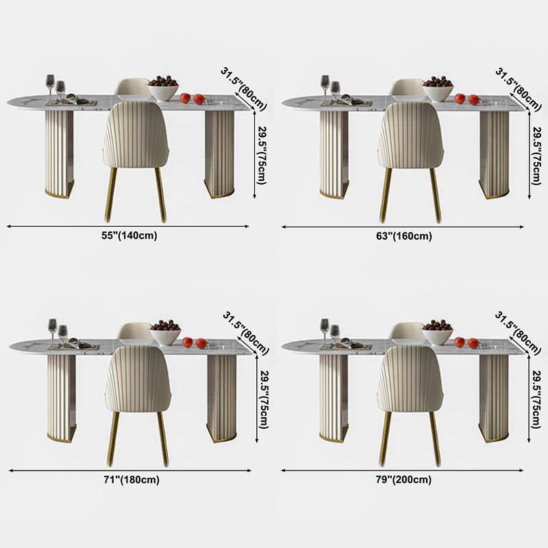 Metal Contemporary Free Form Indoor Table Sintered Stone Table for Dining Room Clearhalo ' dining_table' 'Dining Tables & Seating' 'Dining Tables' 'furn' 'furn_dining_table' 'Furniture' 'furniture_dining_table' 'Kitchen & Dining Furniture' 'kitchen&dining_furn' 'kitchen' 'kitchen_dining_table' 1200x1200_3e9e4252-2c39-4d7e-bd16-9aa36127ecb4