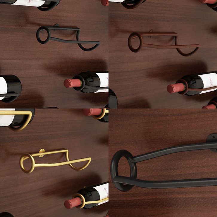 Wall Mounted Metal Modern Wine Bottle Holder in Brown/Gold/Black Clearhalo 'furn' 'furn_wine_racks' 'Furniture' 'Kitchen & Dining Furniture' 'Wine Racks' 'wine_racks' 1200x1200_3e9e52e0-5d70-4d3b-bd89-ecf5879a423a