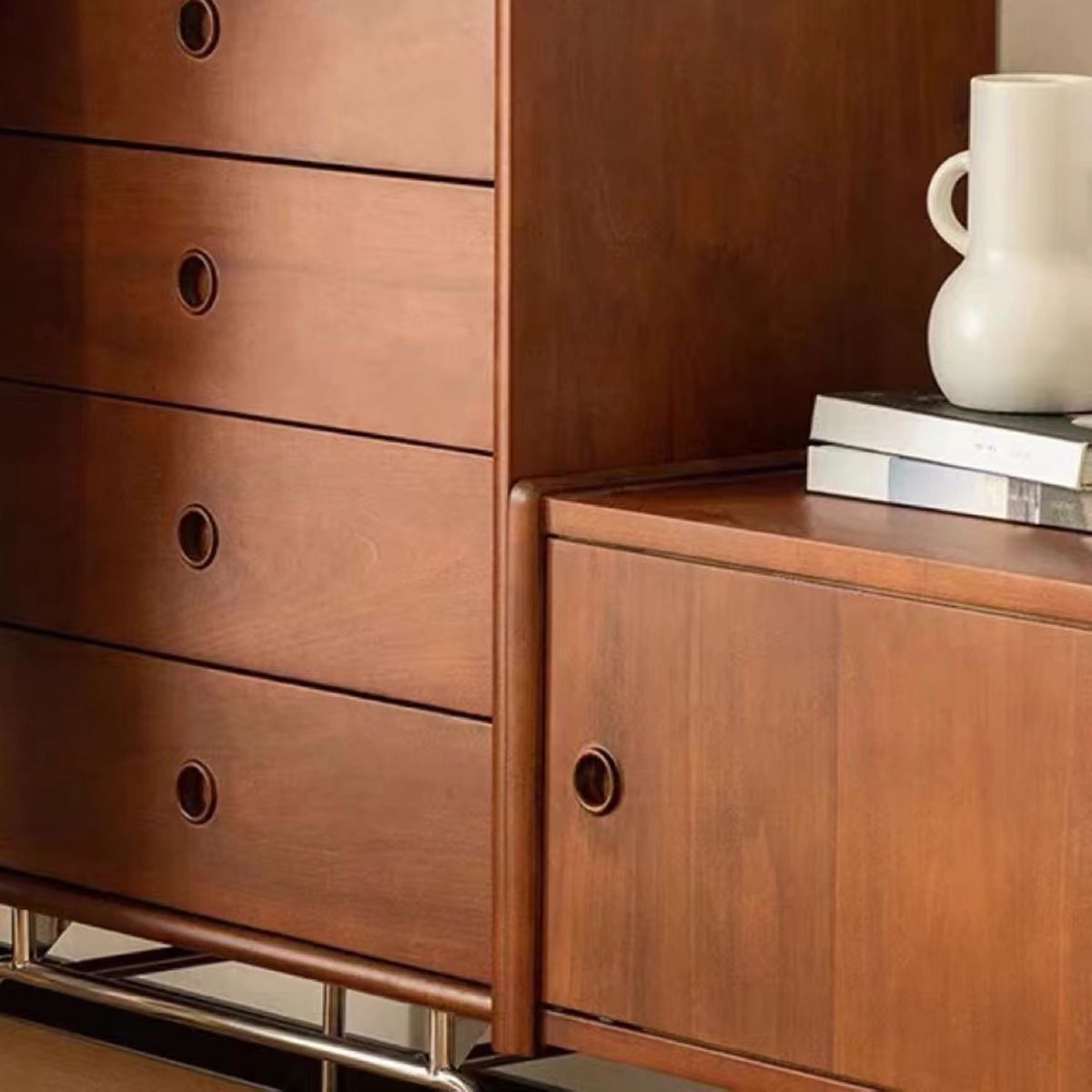 Mid-Century Modern Accent Chest with Drawers and Straight Legs in Brone Clearhalo 'Cabinets & Chests' 'cabinets_chests' 'furn' 'furn_cabinets_chests' 'Furniture' 'Living Room Furniture' 1200x1200_3ea1d1ed-8410-4a4d-bd0d-85ee15dfd891