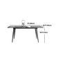 Juego de comedor interior moderno rectangular de piedra negra de 1/4/5/7 piezas