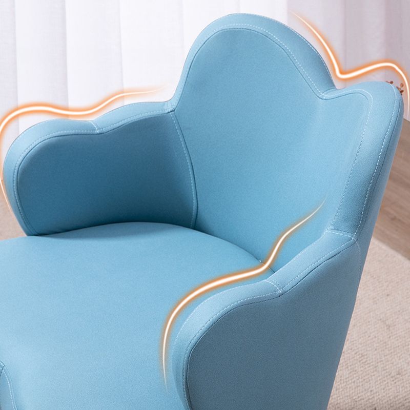 Glam Armrest Backrest Cushion Chair with Metal Legs for Hotel