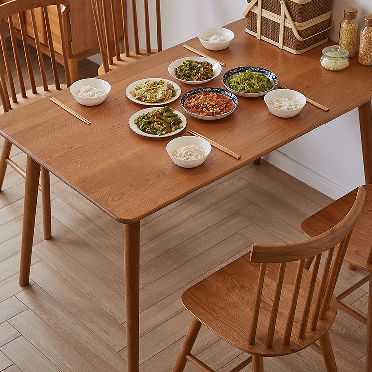 Traditional Luxury Rectangle Dining Table Solid Wood Table with 4 Legs for Dining Room Clearhalo ' dining_table' 'Dining Tables & Seating' 'Dining Tables' 'furn' 'furn_dining_table' 'Furniture' 'furniture_dining_table' 'Kitchen & Dining Furniture' 'kitchen&dining_furn' 'kitchen' 'kitchen_dining_table' 1200x1200_3ea5b9ed-a45e-4bc0-bbff-dc599ee8f651