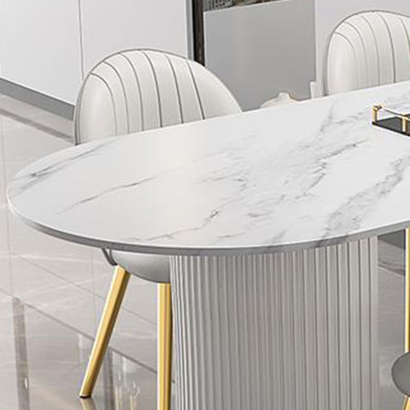 Sintered Stone Dining Table White Traditional Luxury Dining Table Clearhalo 'Dining Tables & Seating' 'Dining Tables' 'dining_table' 'furn' 'furn_dining_table' 'Furniture' 'Kitchen & Dining Furniture' 1200x1200_3ea629af-2c51-496d-9937-2f064195a53b