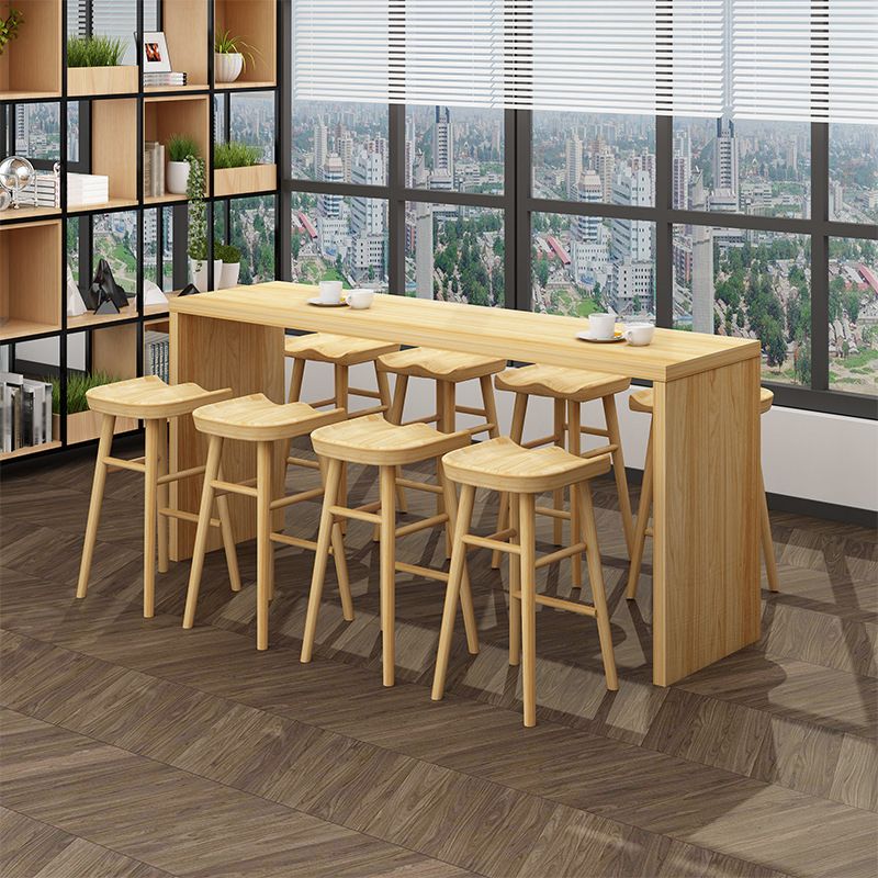 Contemporary Style Rectangle Bar Counter Table Wooden Dining Table for Kitchen Clearhalo 'Bar Furniture' 'Bar Tables' 'bar_tables' 'furn' 'furn_bar_tables' 'Furniture' 'furniture_bar_tables' 'Kitchen & Dining Furniture' 1200x1200_3ea653d3-3780-4e13-9787-346ec1f1aafc