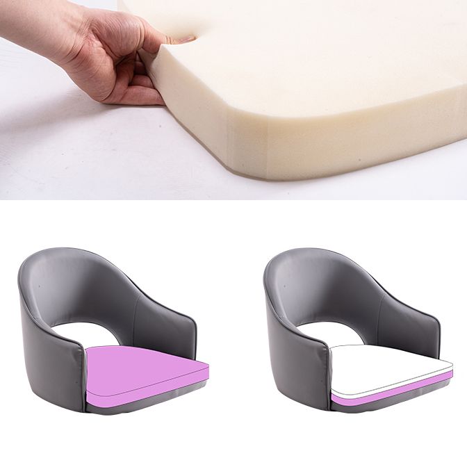 Moderner Leinen Essstuhl offenen Essnebel Möbeln mit Holzbeinen in mattem Finish